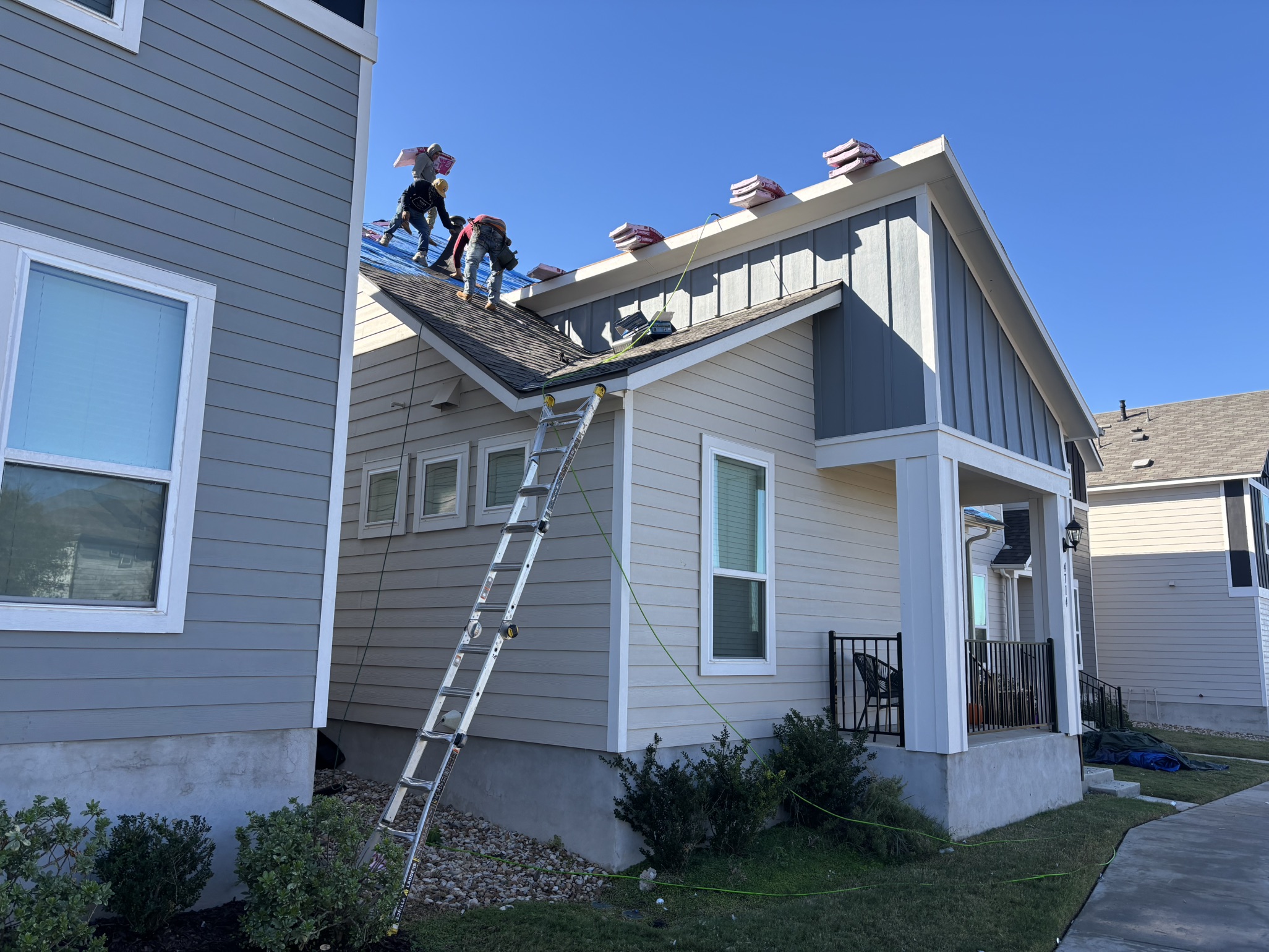 Roof repair project in Shoal Creek Austin