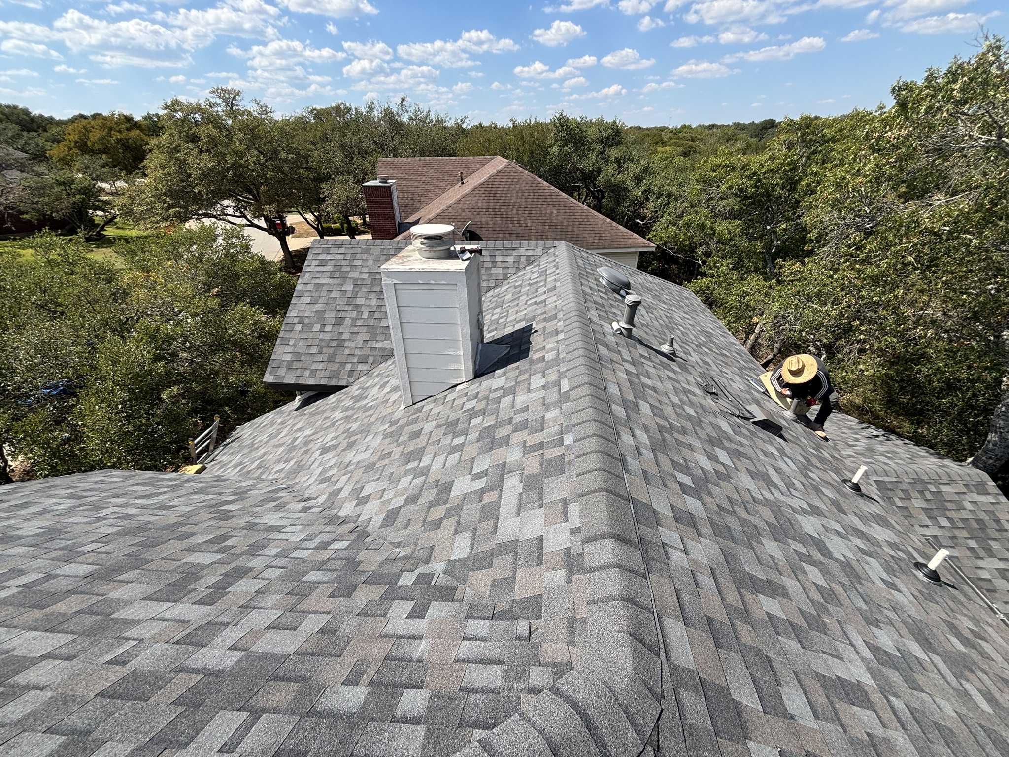 Roof damage documented during inspection