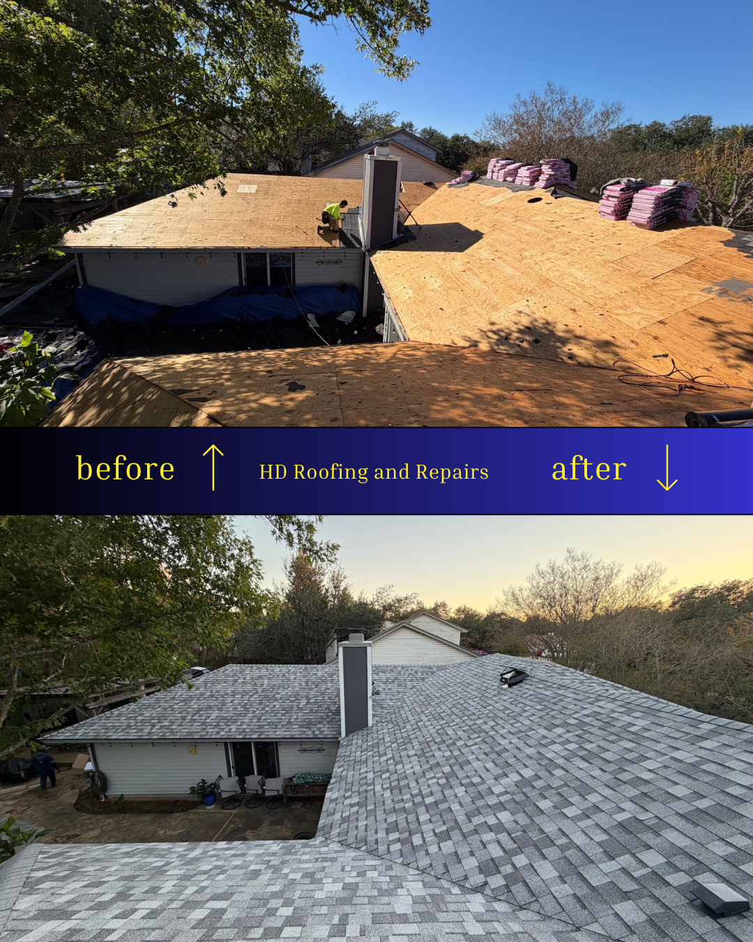 Roof replacement project in Anderson Mill Austin