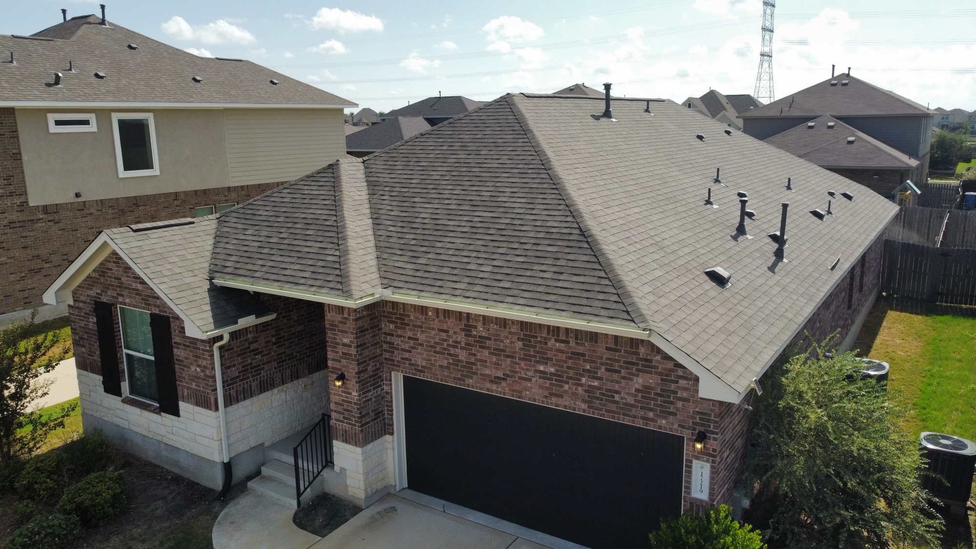 Residential roof repair project