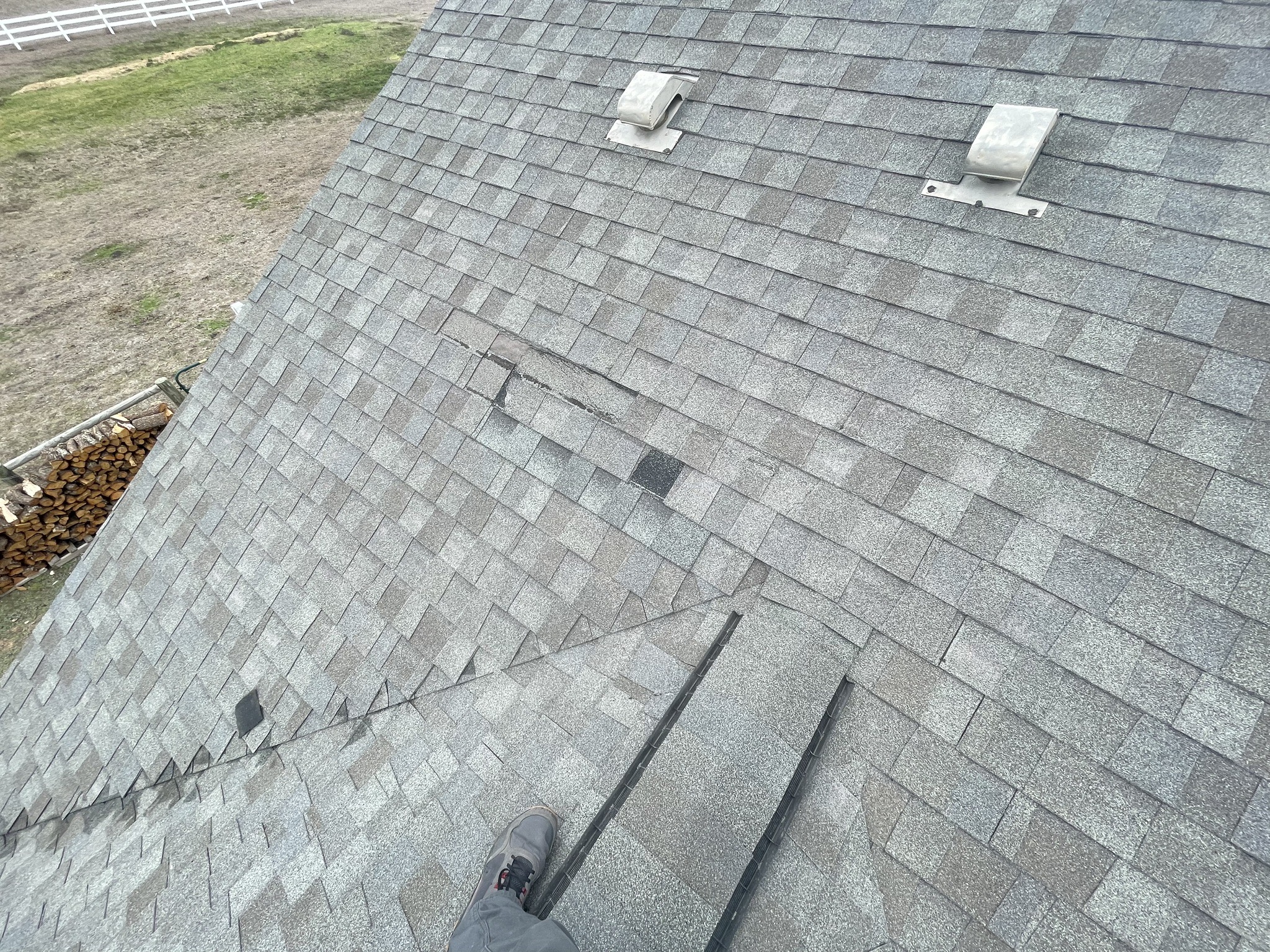Wind damage roof repair in Pflugerville
