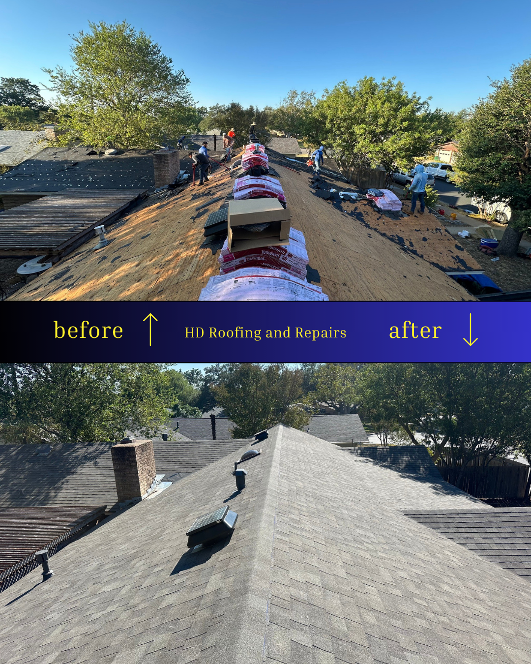 Roof replacement project in Shoal Creek Austin