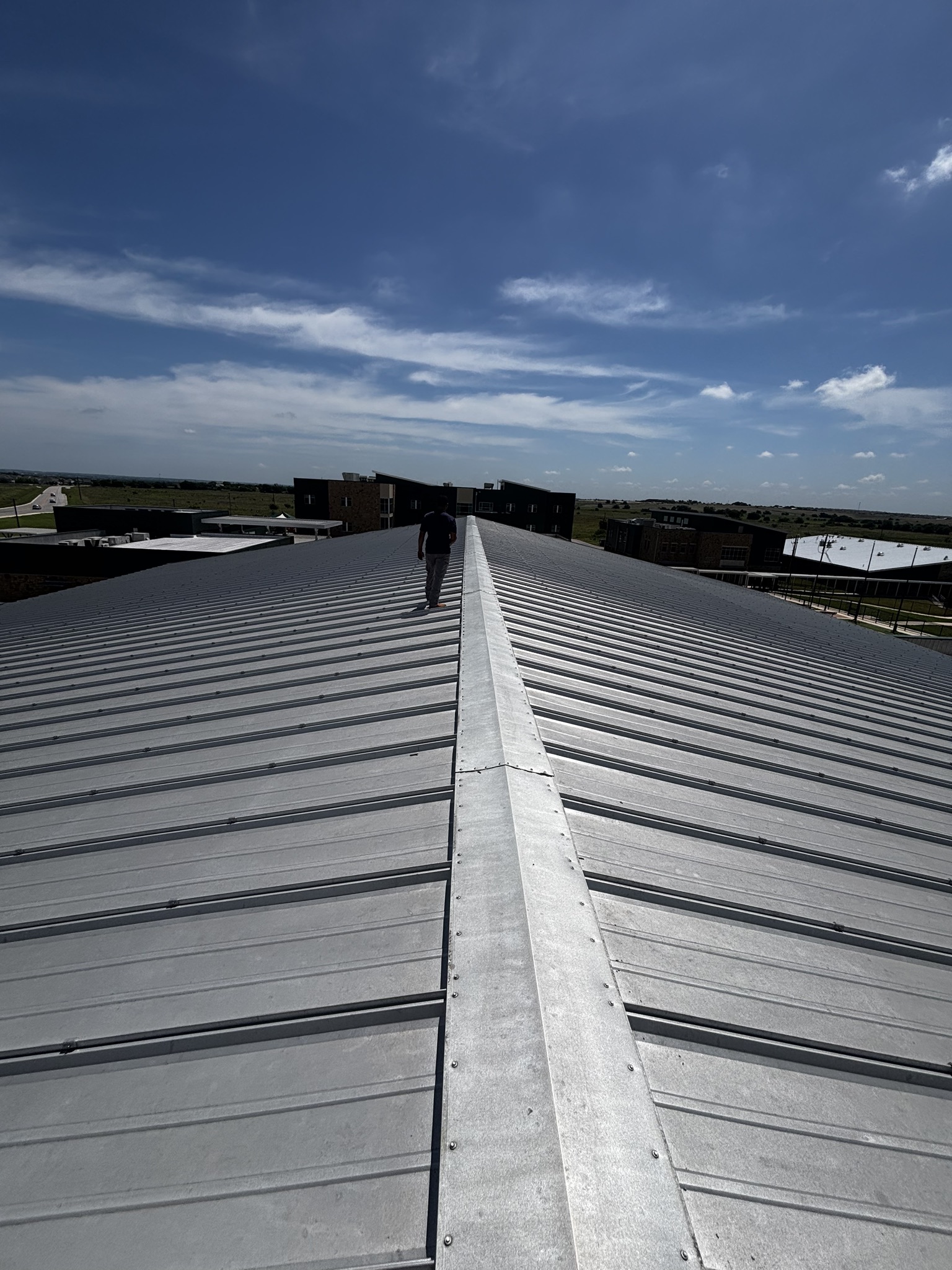 Commercial roof maintenance inspection