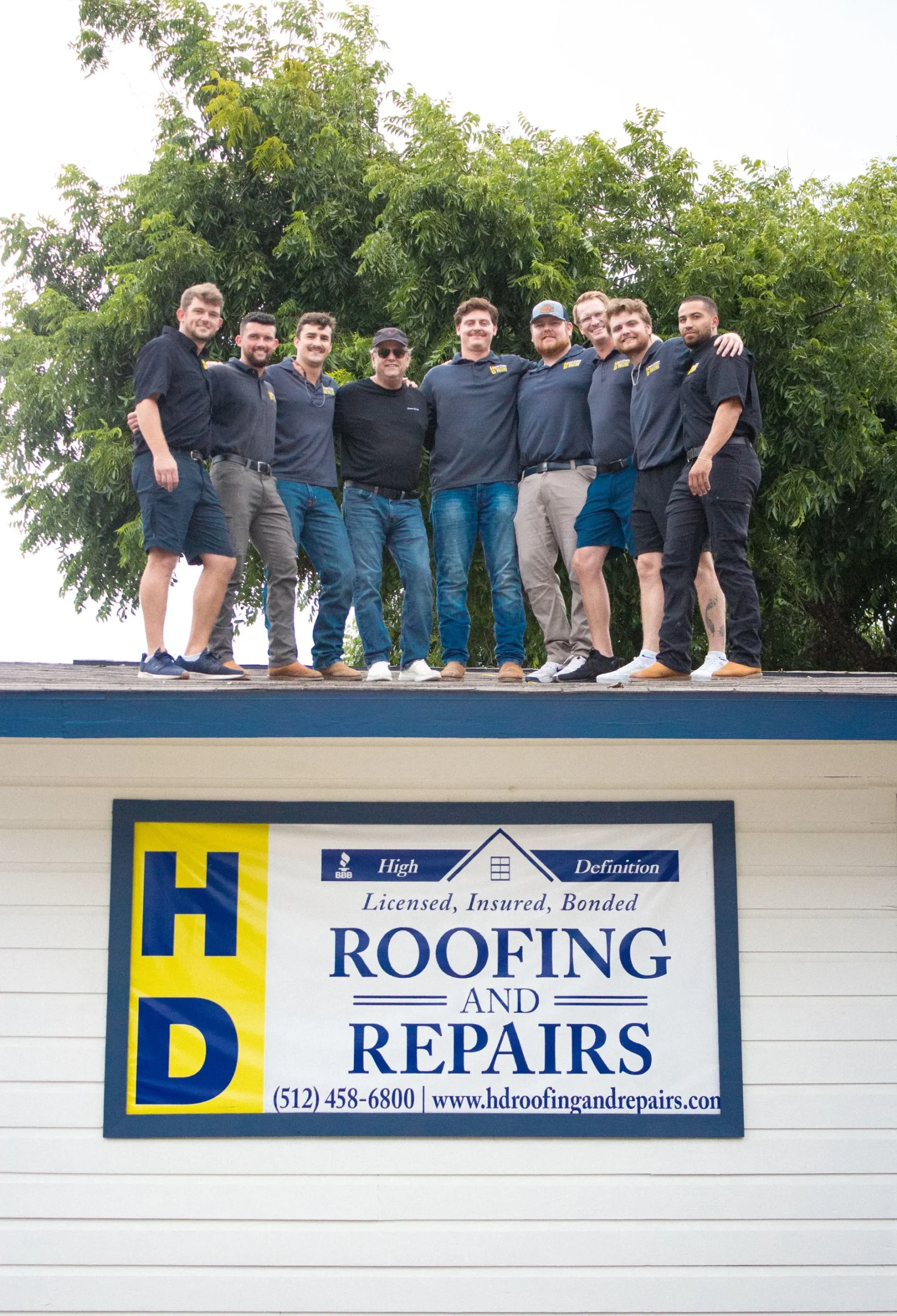 Roof leak repair project in Austin